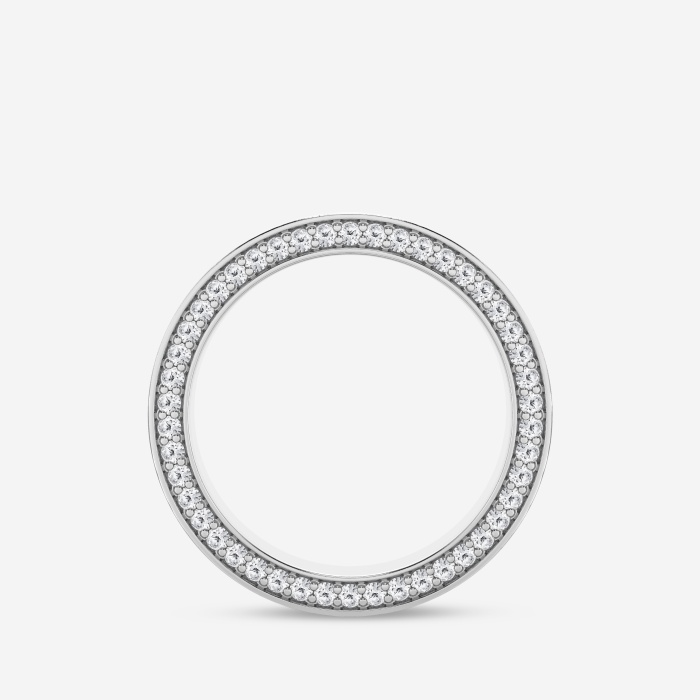 7/8 ctw Round Lab Grown Diamond 7mm Satin Finish Flat Eternity Band